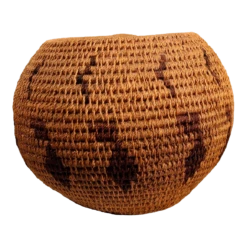 Vintage Hopi Pueblo Native American Ceremonial Woven Basket Bowl