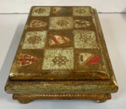 Vintage Italian Florentine Trinket Box -CHAIRISH Shop vintage italian florentine trinket box 0282