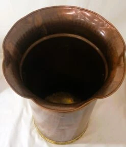 Vintage Italian Hammered Copper & Brass Umbrella Stand -CHAIRISH Shop vintage italian hammered copper and brass umbrella stand 0974