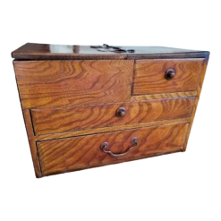 Vintage Japanese Haribako Sewing Box - Medium Size