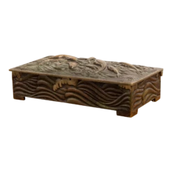 Vintage Koi Fish Japanese Brass Box