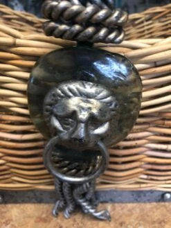 Vintage Maitland Smith Wicker Reed Basket With Rod Iron, Glass & Brass Trim 16 Vintage Maitland Smith Wicker Reed Basket With Rod Iron, Glass & Brass Trim -CHAIRISH Shop vintage maitland smith wicker reed basket with rod iron glass and brass trim 2638