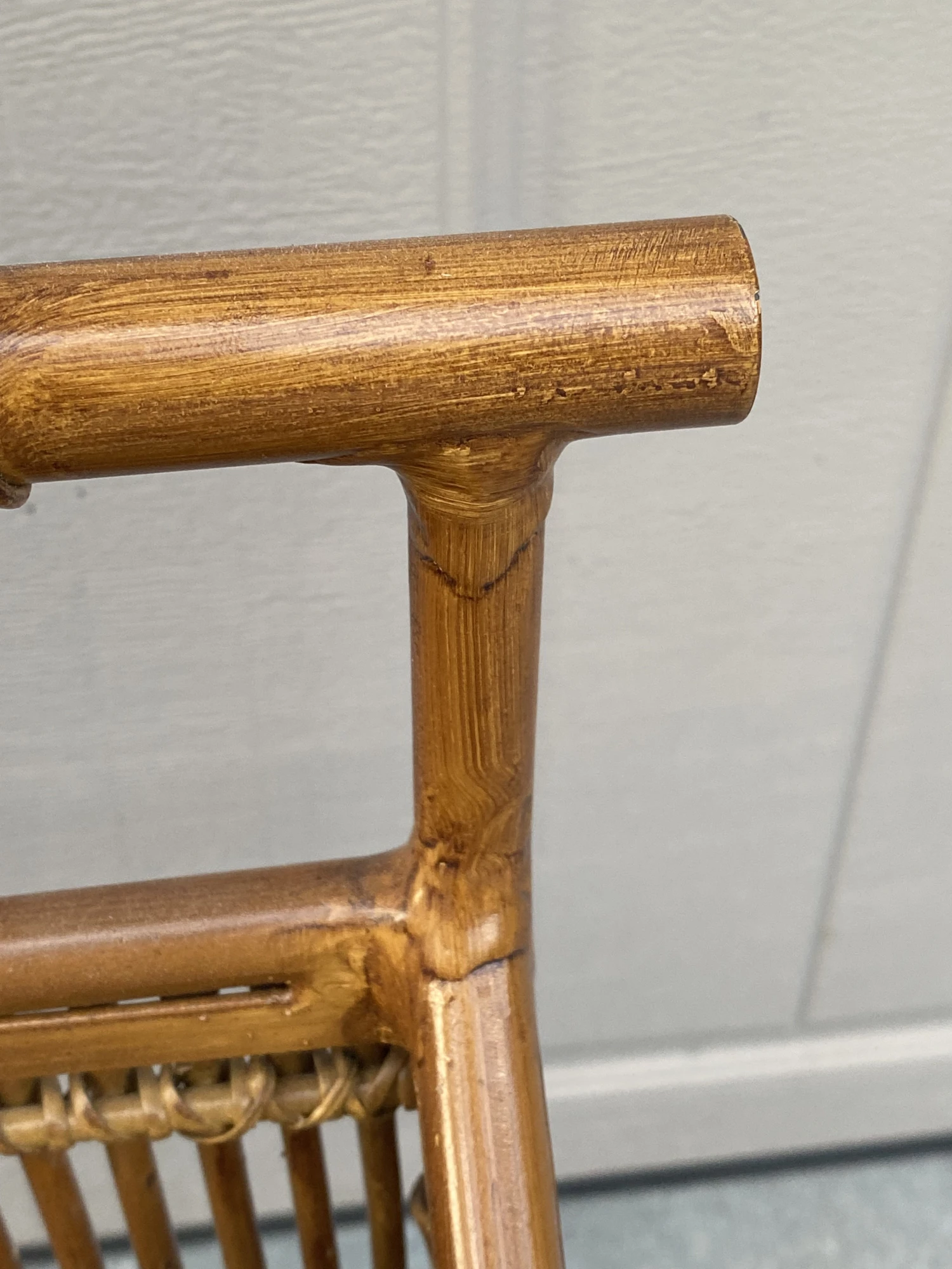 Vintage Metal And Natural Bamboo Umbrella Stand 8 Vintage Metal And Natural Bamboo Umbrella Stand - Image 6