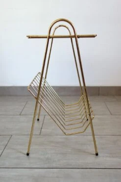 Vintage Metal Magazine Rack In The Style Of Matégot, 1960s -CHAIRISH Shop vintage metal magazine rack in the style of mategot 1960s 8437