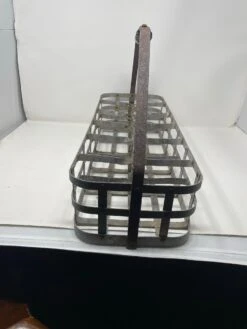 Vintage Metal Milk Crate Or Garden Basket -CHAIRISH Shop vintage metal milk crate or garden basket 0825