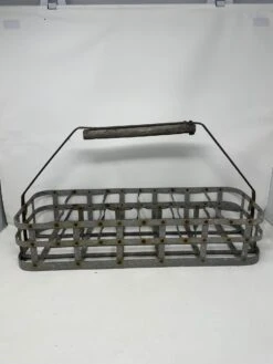 Vintage Metal Milk Crate Or Garden Basket -CHAIRISH Shop vintage metal milk crate or garden basket 0924