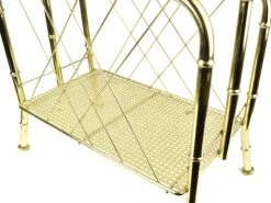 Vintage Mid Century Hollywood Regency Gold Brass Bamboo Design Magazine Holder Rack -CHAIRISH Shop vintage mid century hollywood regency gold brass bamboo design magazine holder rack 5788