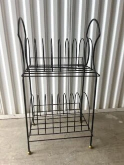 Vintage Mid-Century Modern Atomic Arched Standing Record Stand -CHAIRISH Shop vintage mid century modern atomic arched standing record stand 2551