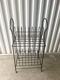 Vintage Mid-Century Modern Atomic Arched Standing Record Stand -CHAIRISH Shop vintage mid century modern atomic arched standing record stand 8756