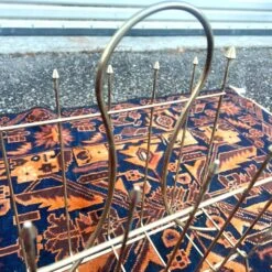 Vintage Mid Century Modern Atomic Era Metal Wire Gold Magazine Rack Stand -CHAIRISH Shop vintage mid century modern atomic era metal wire gold magazine rack stand 6594