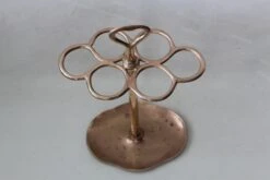 Vintage Mid Century Six Ring Sectional Brass Umbrella Stand -CHAIRISH Shop vintage mid century six ring sectional brass umbrella stand 7753