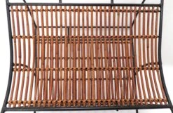 Vintage Mid Century Wrought Iron Woven Bamboo & Wicker Magazine Rack -CHAIRISH Shop vintage mid century wrought iron woven bamboo and wicker magazine rack 0086