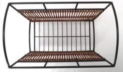 Vintage Mid Century Wrought Iron Woven Bamboo & Wicker Magazine Rack -CHAIRISH Shop vintage mid century wrought iron woven bamboo and wicker magazine rack 2759
