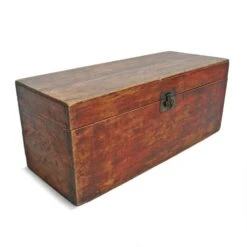 Vintage Mongolian Wood Box -CHAIRISH Shop vintage mongolian wood box 5982
