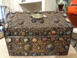Vintage Moorish Agate Encrusted Metal Box -CHAIRISH Shop vintage moorish agate encrusted metal box 8149