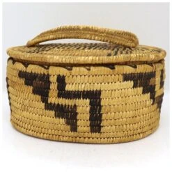 Vintage Native American Pima / Papago (Tohono O'odham) Oval Basket With Lid 21 Vintage Native American Pima / Papago (Tohono O'odham) Oval Basket With Lid -CHAIRISH Shop vintage native american pima papago tohono oodham oval basket with lid 1732