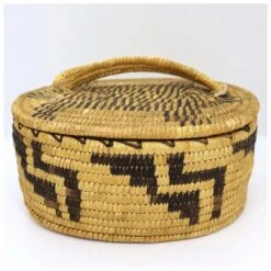 Vintage Native American Pima / Papago (Tohono O'odham) Oval Basket With Lid 19 Vintage Native American Pima / Papago (Tohono O'odham) Oval Basket With Lid -CHAIRISH Shop vintage native american pima papago tohono oodham oval basket with lid 2027