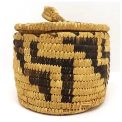 Vintage Native American Pima / Papago (Tohono O'odham) Oval Basket With Lid 16 Vintage Native American Pima / Papago (Tohono O'odham) Oval Basket With Lid -CHAIRISH Shop vintage native american pima papago tohono oodham oval basket with lid 2102