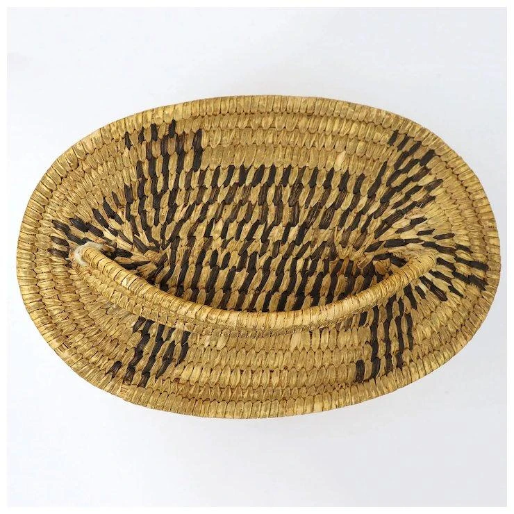Vintage Native American Pima / Papago (Tohono O'odham) Oval Basket With Lid 9 Vintage Native American Pima / Papago (Tohono O'odham) Oval Basket With Lid - Image 7