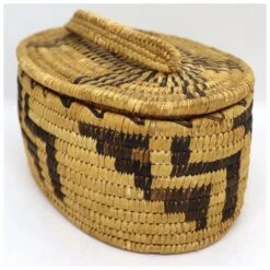 Vintage Native American Pima / Papago (Tohono O'odham) Oval Basket With Lid 17 Vintage Native American Pima / Papago (Tohono O'odham) Oval Basket With Lid -CHAIRISH Shop vintage native american pima papago tohono oodham oval basket with lid 7800