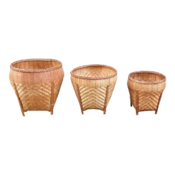 Vintage Nesting Baskets- Set Of 3