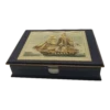Vintage Otagiri The White Diamond Line Navy Schooner Laquered Desk Note Box -CHAIRISH Shop vintage otagiri the white diamond line navy schooner laquered desk note box 6577