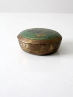 Vintage Painted Enamel Brass Box 17 Vintage Painted Enamel Brass Box -CHAIRISH Shop vintage painted enamel brass box 2564