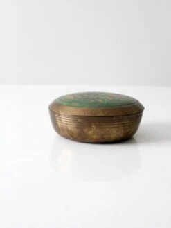 Vintage Painted Enamel Brass Box 19 Vintage Painted Enamel Brass Box -CHAIRISH Shop vintage painted enamel brass box 3514