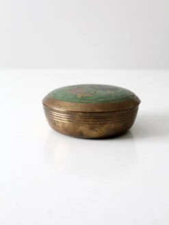 Vintage Painted Enamel Brass Box 14 Vintage Painted Enamel Brass Box -CHAIRISH Shop vintage painted enamel brass box 4701