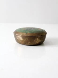 Vintage Painted Enamel Brass Box 15 Vintage Painted Enamel Brass Box -CHAIRISH Shop vintage painted enamel brass box 6796