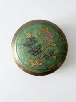 Vintage Painted Enamel Brass Box 21 Vintage Painted Enamel Brass Box -CHAIRISH Shop vintage painted enamel brass box 9771