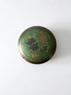 Vintage Painted Enamel Brass Box 16 Vintage Painted Enamel Brass Box -CHAIRISH Shop vintage painted enamel brass box 9870