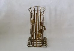 Vintage Painted Mid Century Patio Umbrella Stand Vines Grape Leaves Detail -CHAIRISH Shop vintage painted mid century patio umbrella stand vines grape leaves detail 3456