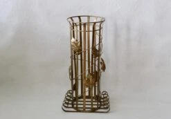 Vintage Painted Mid Century Patio Umbrella Stand Vines Grape Leaves Detail -CHAIRISH Shop vintage painted mid century patio umbrella stand vines grape leaves detail 3718