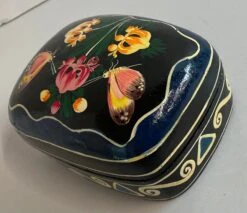 Vintage Paper Mache Hand Painted Trinket Box -CHAIRISH Shop vintage paper mache hand painted trinket box 4109