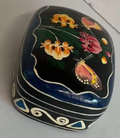 Vintage Paper Mache Hand Painted Trinket Box -CHAIRISH Shop vintage paper mache hand painted trinket box 8896