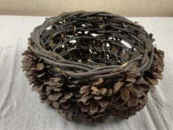 Vintage Pine Cone Basket -CHAIRISH Shop vintage pine cone basket 2927