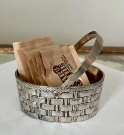 Vintage Raimond Silverplate Petite Woven Basket With Hinged Handle -CHAIRISH Shop vintage raimond silverplate petite woven basket with hinged handle 1858
