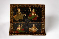 Vintage Rajasthani Indian Hand Painted Wood Jewelry Dowry Box -CHAIRISH Shop vintage rajasthani indian hand painted wood jewelry dowry box 2204