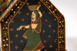 Vintage Rajasthani Indian Hand Painted Wood Jewelry Dowry Box -CHAIRISH Shop vintage rajasthani indian hand painted wood jewelry dowry box 3112