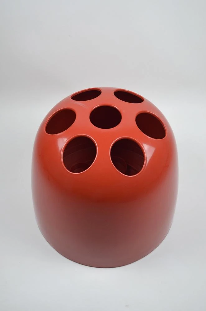 Vintage Red Dedalo Umbrella Stand By Emma Gismondi Schweinberger For Artemide, 1970s 5 Vintage Red Dedalo Umbrella Stand By Emma Gismondi Schweinberger For Artemide, 1970s - Image 3