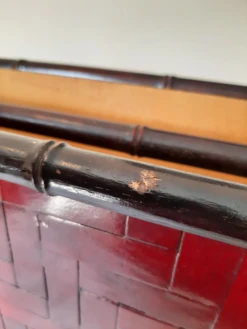 Vintage Red Lacquer Wood Bamboo Handled Magazine Holder -CHAIRISH Shop vintage red lacquer wood bamboo handled magazine holder 1643