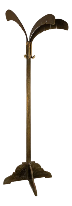 Vintage Regency Palm Tree Sculpture Coat Rack, 1970s