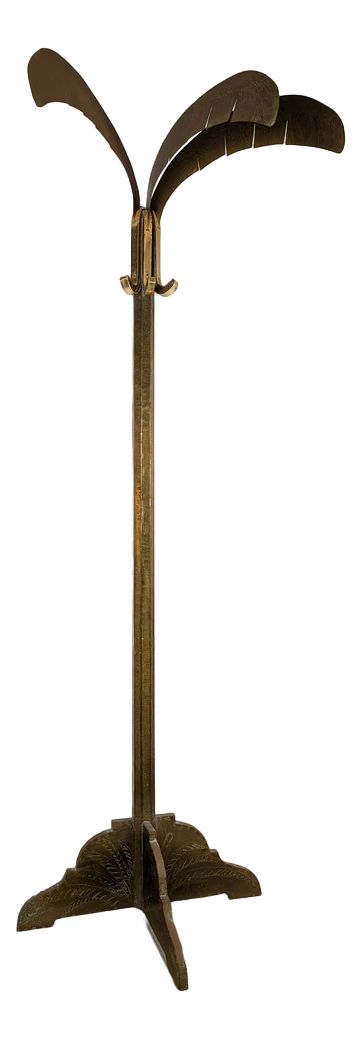 Vintage Regency Palm Tree Sculpture Coat Rack, 1970s 3 Vintage Regency Palm Tree Sculpture Coat Rack, 1970s