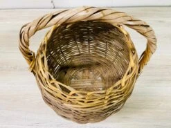 Vintage Round Covered Wicker Basket With Handles -CHAIRISH Shop vintage round covered wicker basket with handles 4351