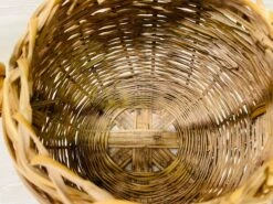 Vintage Round Covered Wicker Basket With Handles -CHAIRISH Shop vintage round covered wicker basket with handles 4734