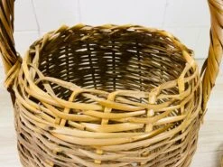 Vintage Round Covered Wicker Basket With Handles -CHAIRISH Shop vintage round covered wicker basket with handles 4808