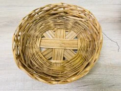 Vintage Round Covered Wicker Basket With Handles -CHAIRISH Shop vintage round covered wicker basket with handles 5614