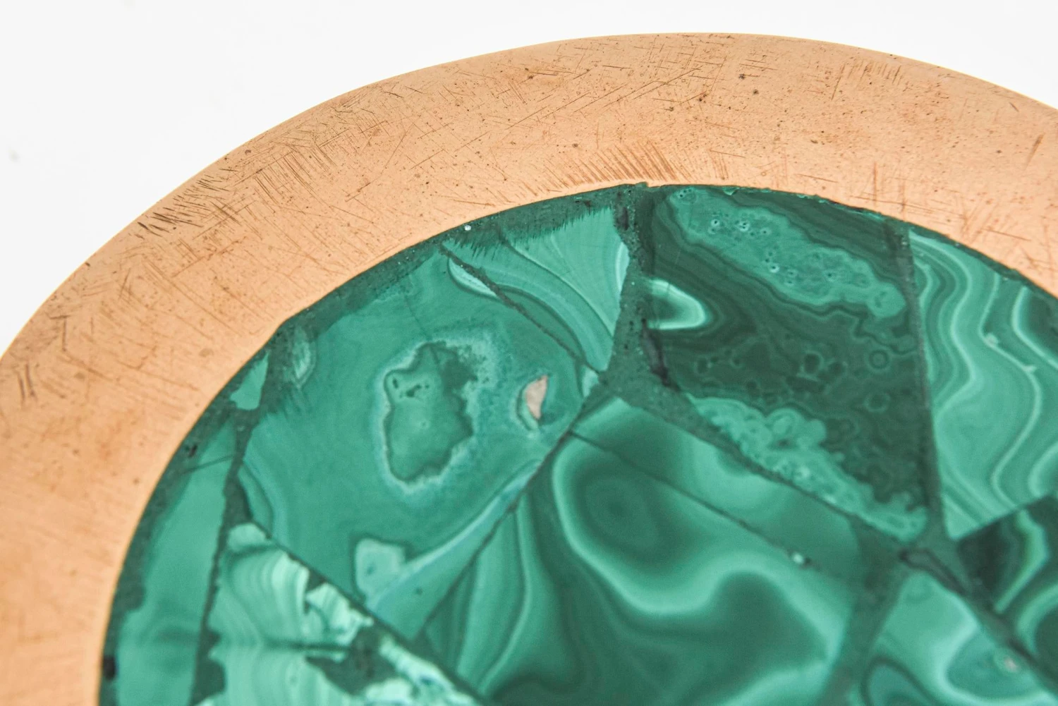 Vintage Round Malachite And Bronze Box Two Part 12 Vintage Round Malachite And Bronze Box Two Part - Image 10