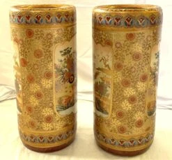 Vintage 'Satsum' Ceramic Chinoiserie Style Tall Vases/ Umbrella Stands- A Pair 15 Vintage 'Satsum' Ceramic Chinoiserie Style Tall Vases/ Umbrella Stands- A Pair -CHAIRISH Shop vintage satsum ceramic chinoiserie style tall vases umbrella stands a pair 5660